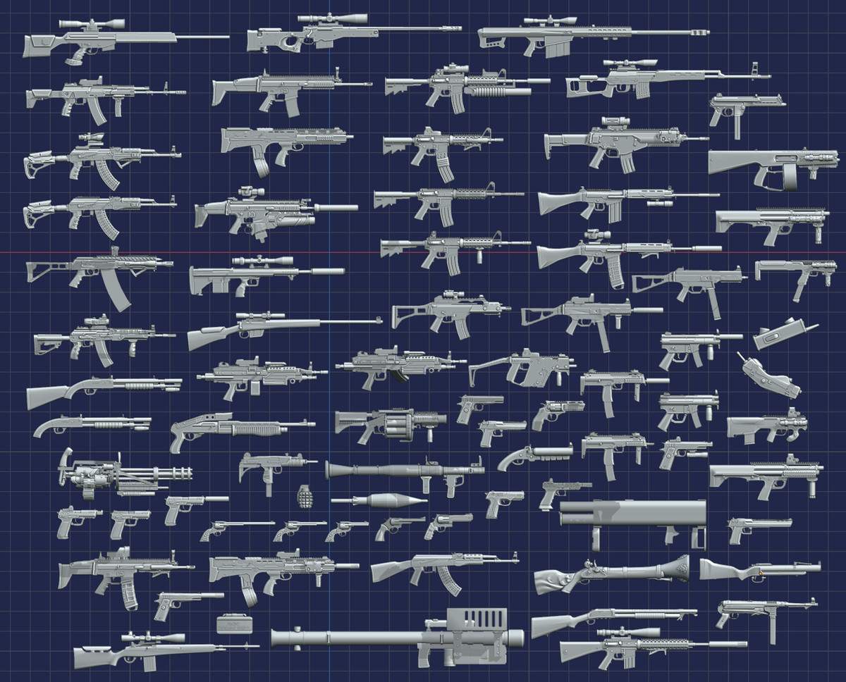 Action Figure – Toy Guns Collection – 1:18, 1:12, 1:10 Scales