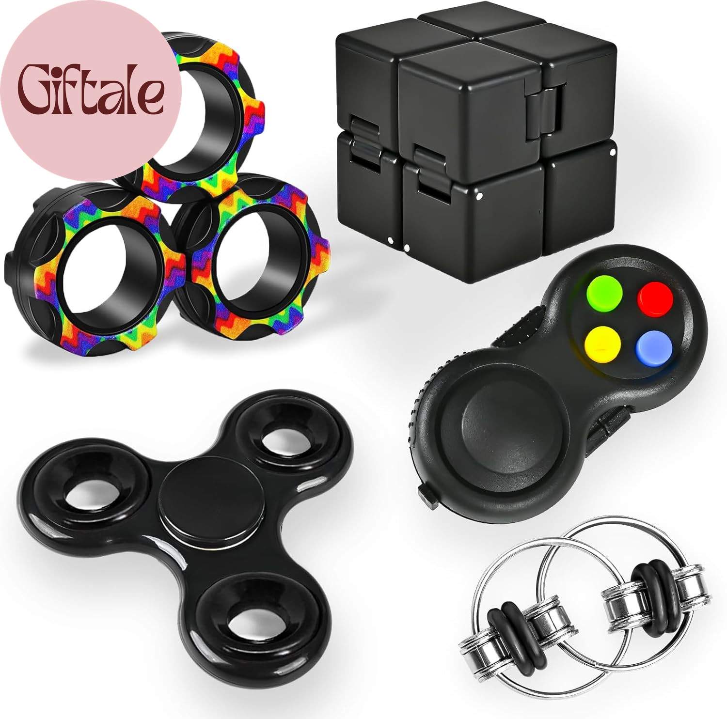 5PC Fidget Toys Adults Set Fidgets for Classroom Must Have Autism Sensory Pack F