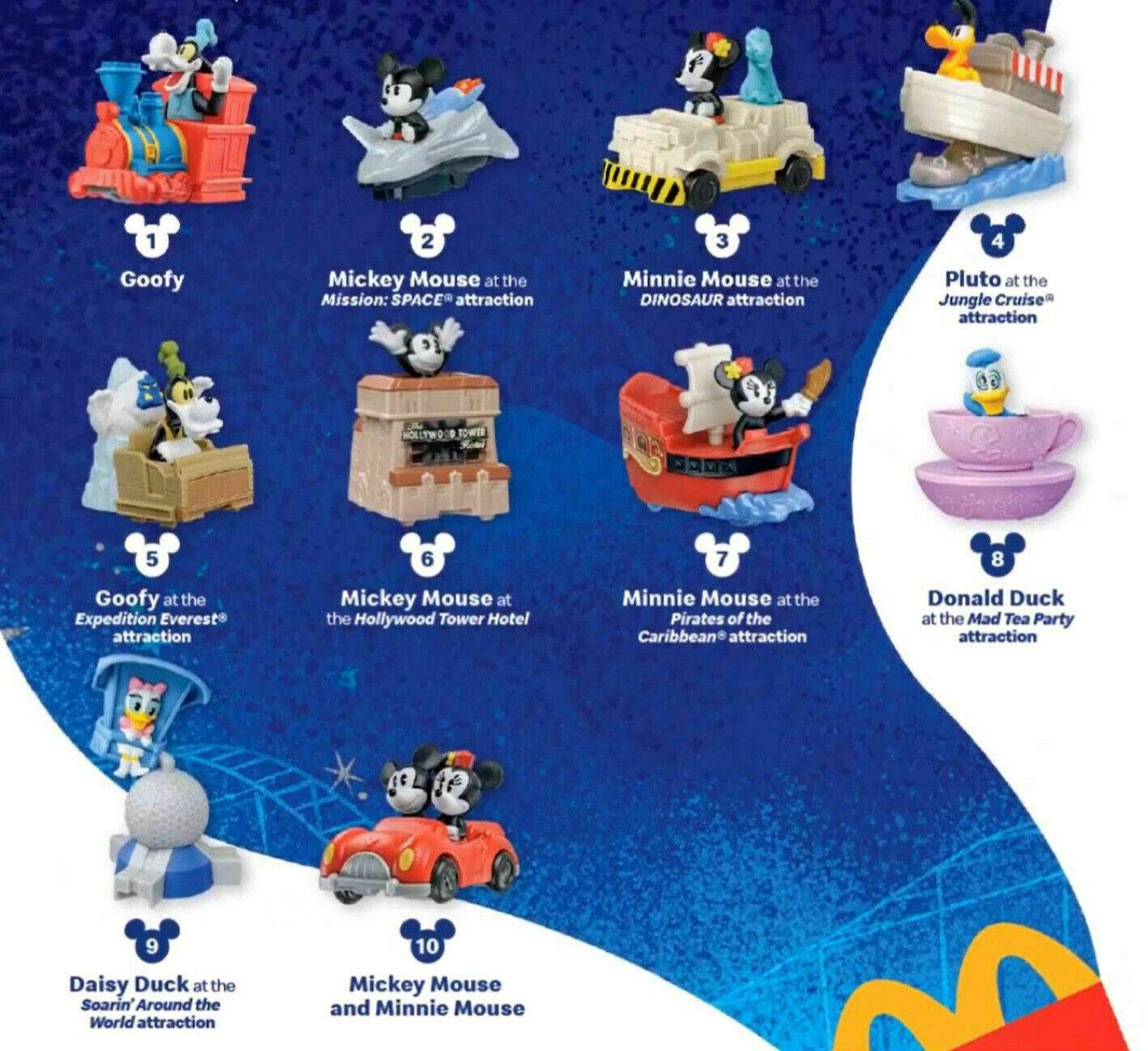 2020 2022 McDONALD’S Disney’s 50th Mickey Minnie Runaway Railway HAPPY MEAL TOYS
