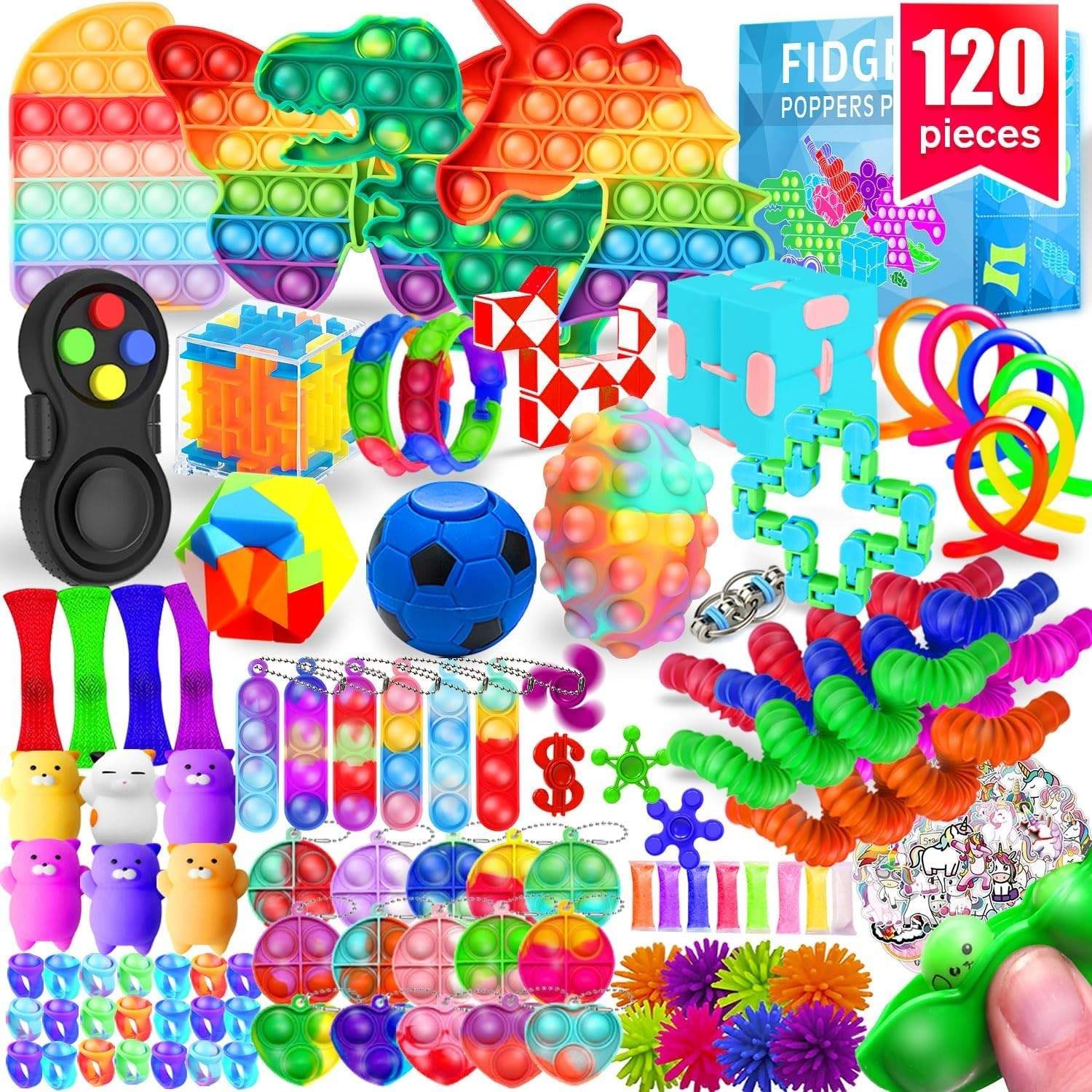 120 Piece Sensory Fidget Toys Pack – Stress Relief & Anxiety Reduction Bundle