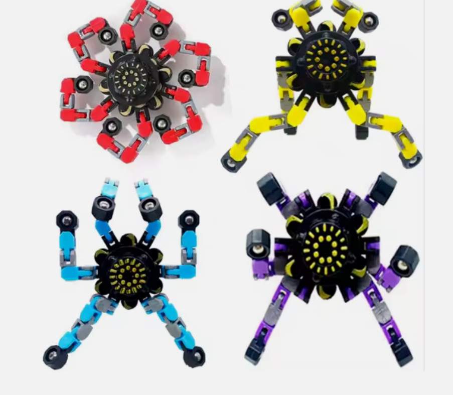 4 Transformable Fidget Spinners for Kids and Adults Stress Relief Sensory Toy