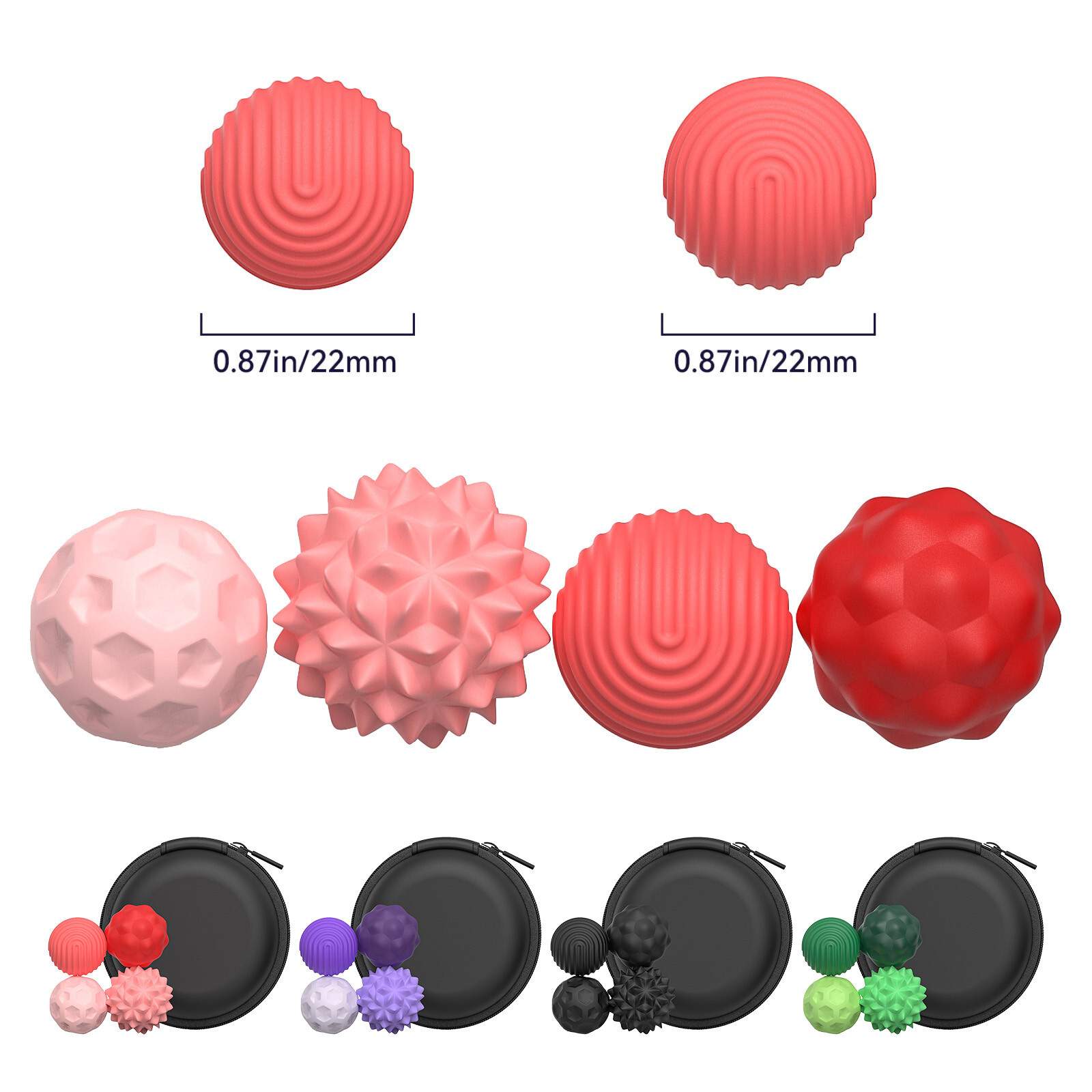 4Pack Sensory Fidget Toys Set Silicone Magnetic Toys Stress Relief Anti Anxiety