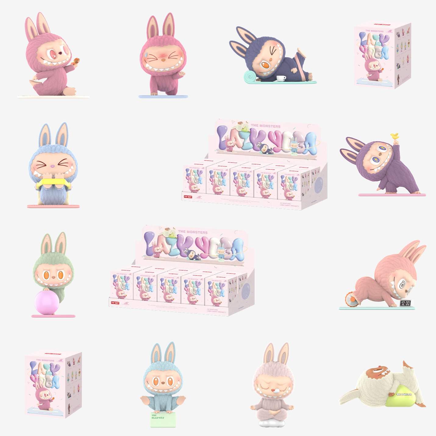 POP MART Labubu The Monsters Lazy Yoga Series Confirmed Box Figure Toys Dolls