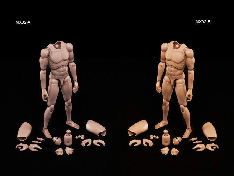 1/6 MX02 Male Narrow Shoulders Muscular Skin Action Figure Body Model Toys