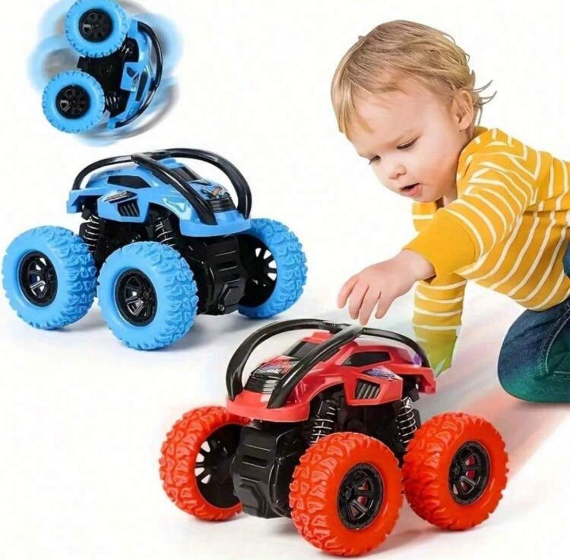2 Pack Car Toys For 3 4 5 6 Year Old Boy, Push And Go Cars Toys For Christmas
