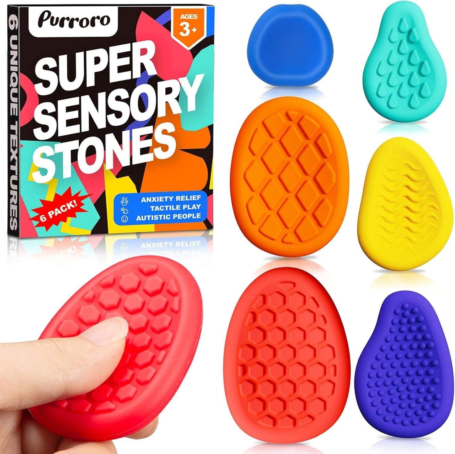 Fidget Sensory Toys for Kids & Adults with Autism ADHD: 6-Pack Silent Small…