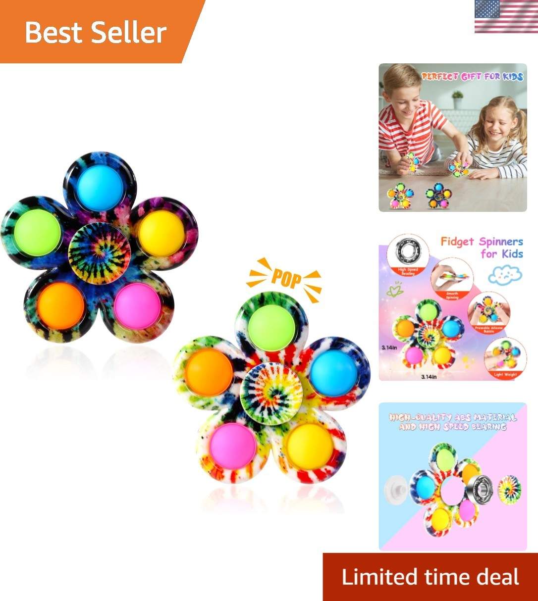 Brightly Colored 2-Pack Fidget Sensory Toys – Perfect for ADHD & Autism Relief