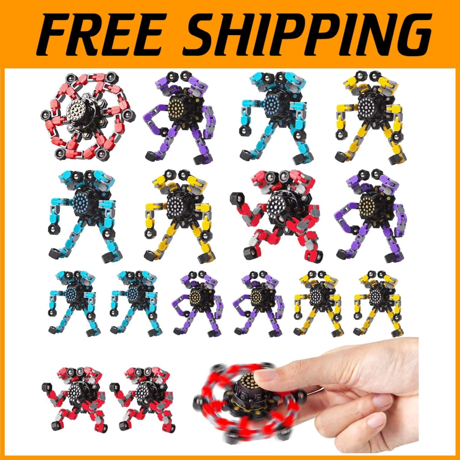 Sensory Toys for Boys and Girls – 16 Pcs Fidget Spinners