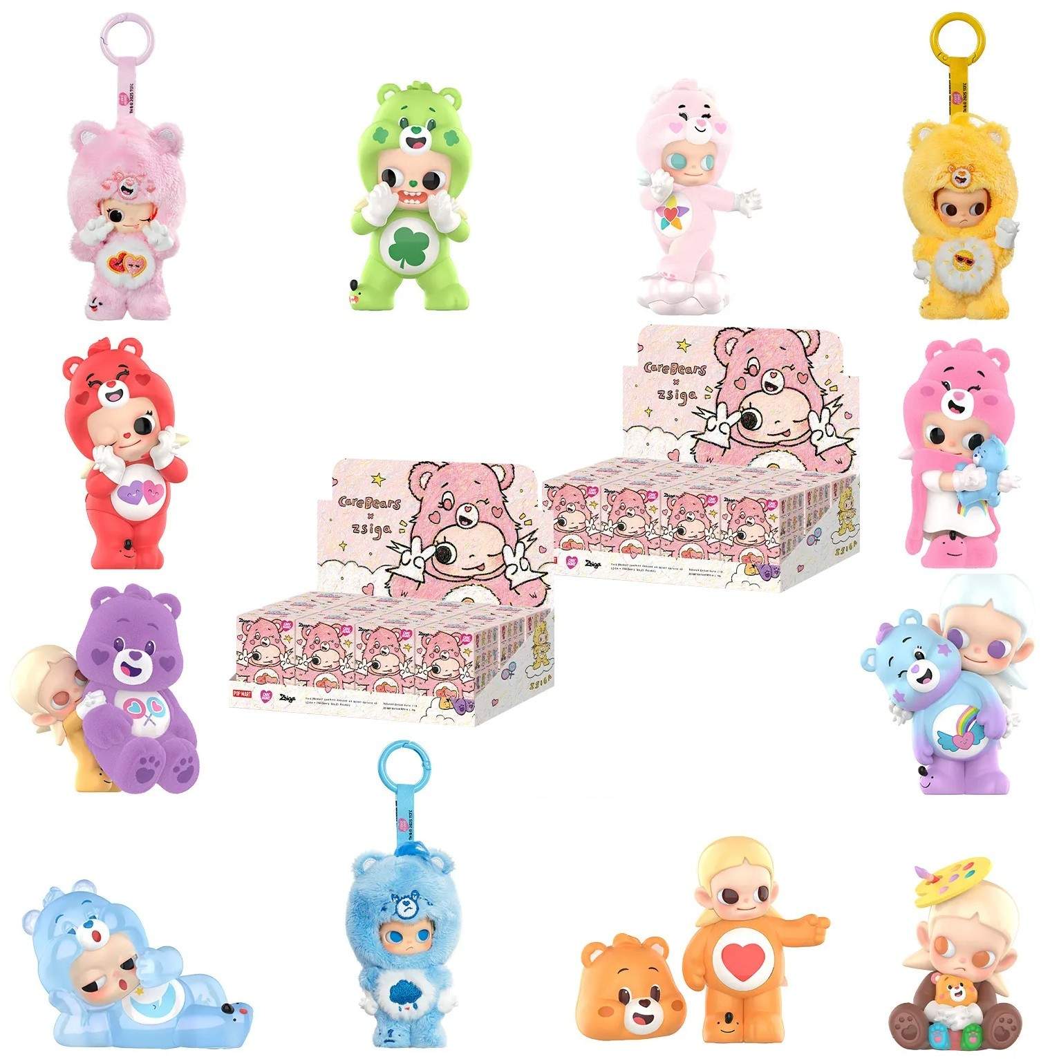 POP MART Zsiga x Care Bears Series Confirmed Figure in New Sealed Bag Open Box