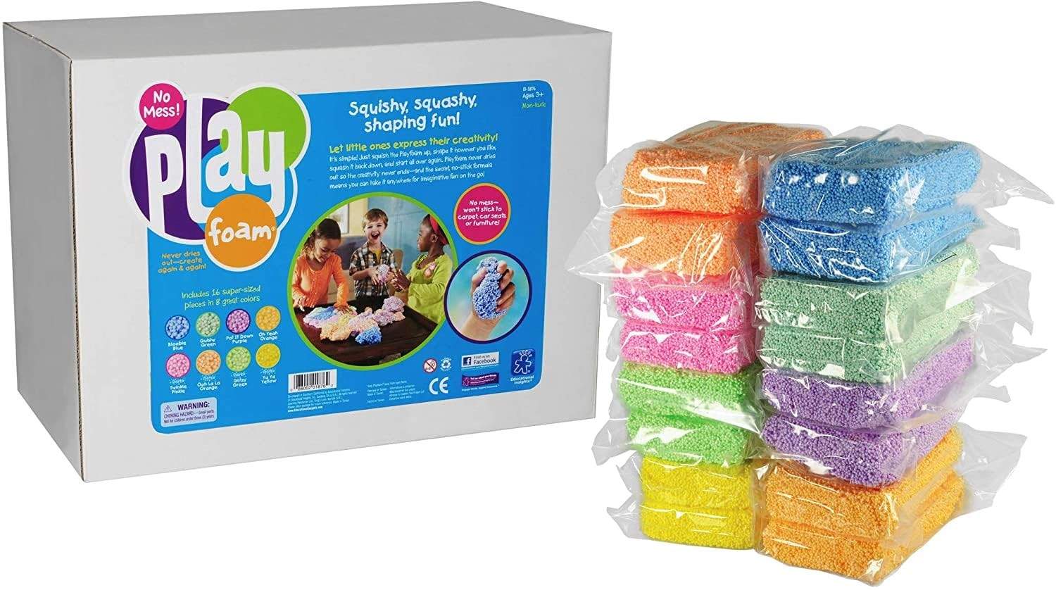 Pack 16 Super-Sized Bricks Sensory Fidget Toys for Kids