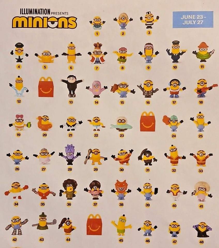 2020 McDONALD’S Minions Rise of Gru Dreamworks HAPPY MEAL TOYS