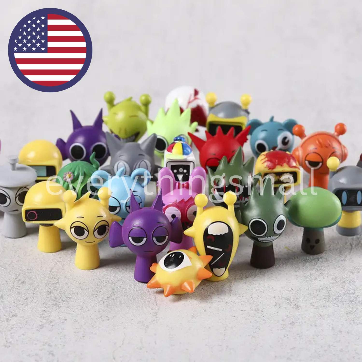 12/24/48pcs Sprunki Action Figures Model Toy Birthday Gift Figurine Set