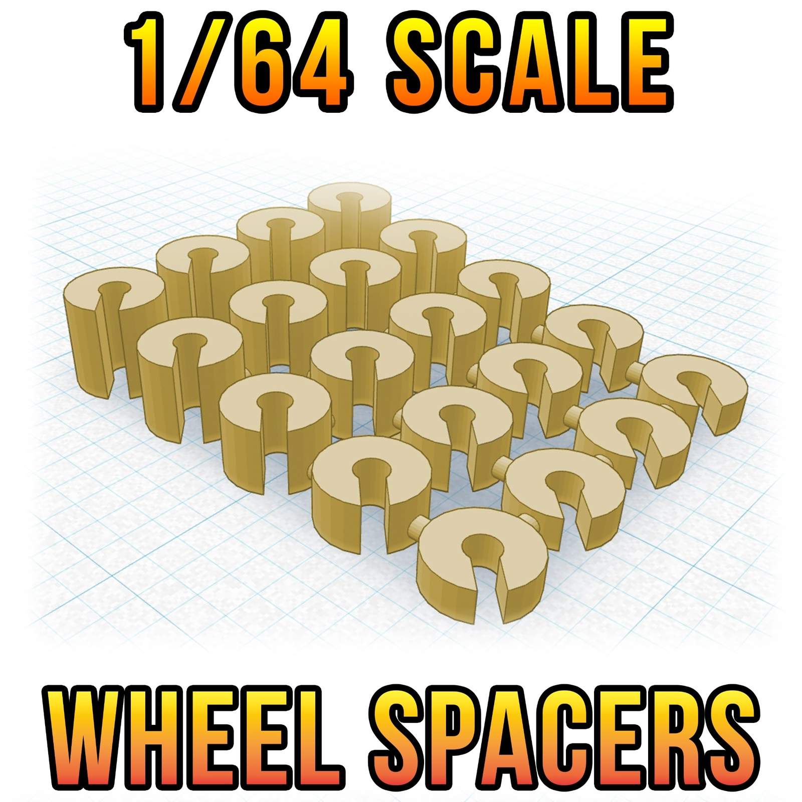 1/64 Scale Axle SPACERS for Customs for Hot