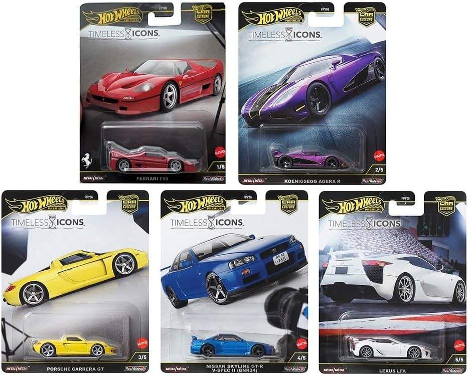 Hot Wheels 2025 Car Culture N Timeless Icons 5 Cars Set, FPY86-961N In-Stock
