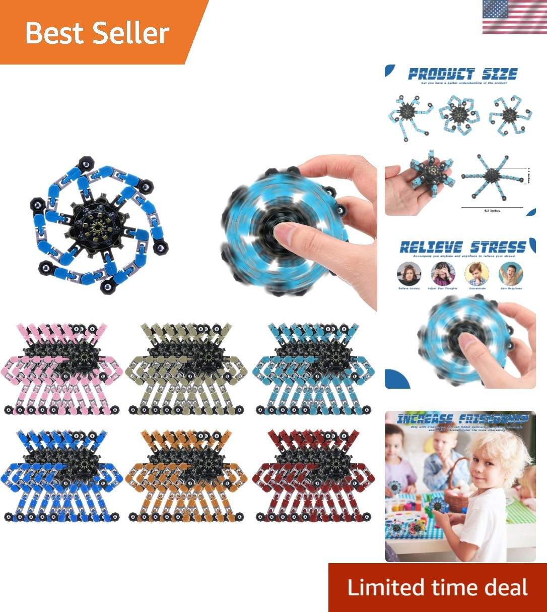 120 Pcs Transformable Fidget Toys for Stress Relief & ADHD – Fun & Functional