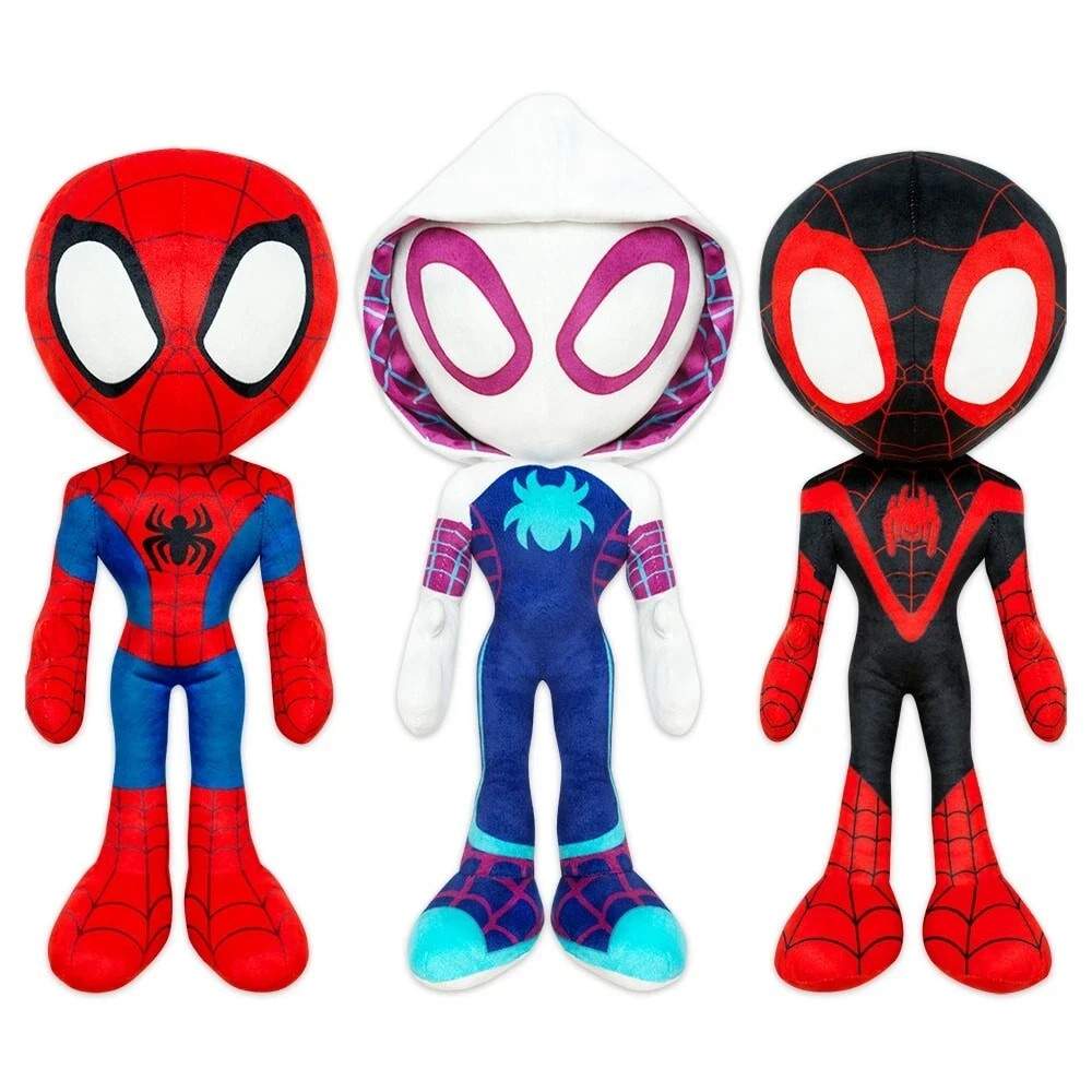 Set of 3 plush Toys Spidey His Amazing Friends 9 Inch Spiderman Miles Ghost