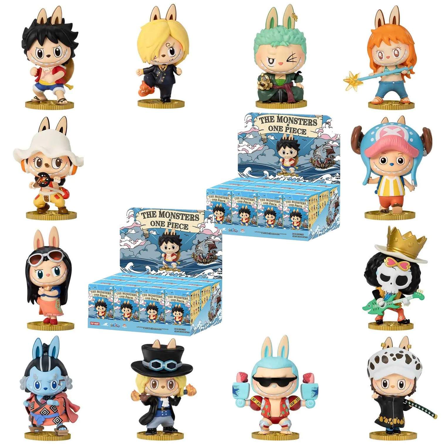 POP MART Labubu The Monsters x One Piece Series Confirmed Box Figure Toys Dolls