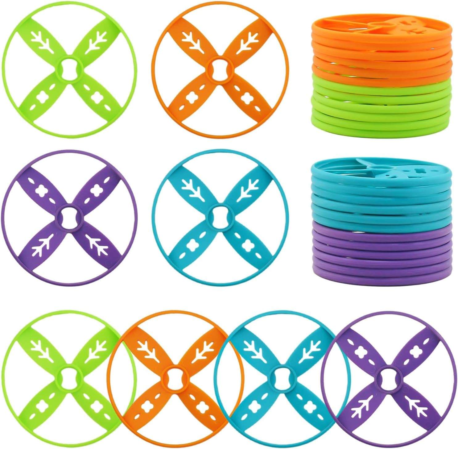 Outside Toys for Kids Ages 4-8, 24 Pack Flying Discs Supplement Set -…