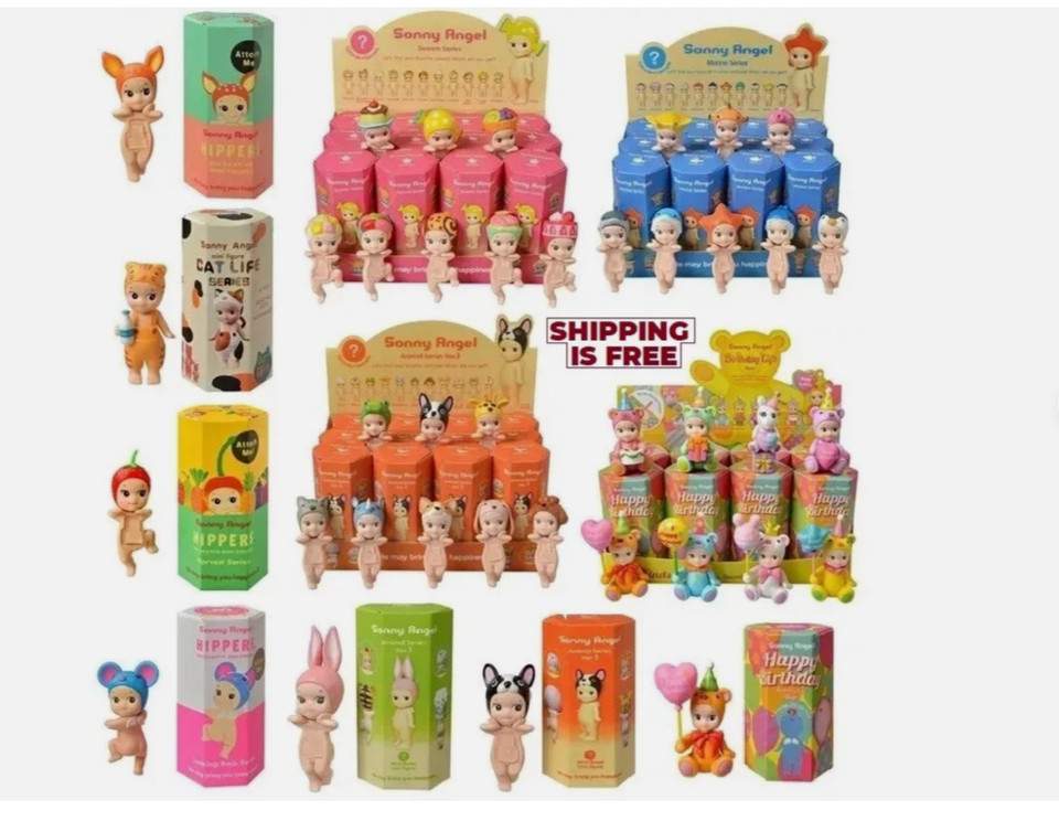 1/6/12PCS Sonny Angel Figures Hippers :- Blind Box  Series Anime Figure Set Toy