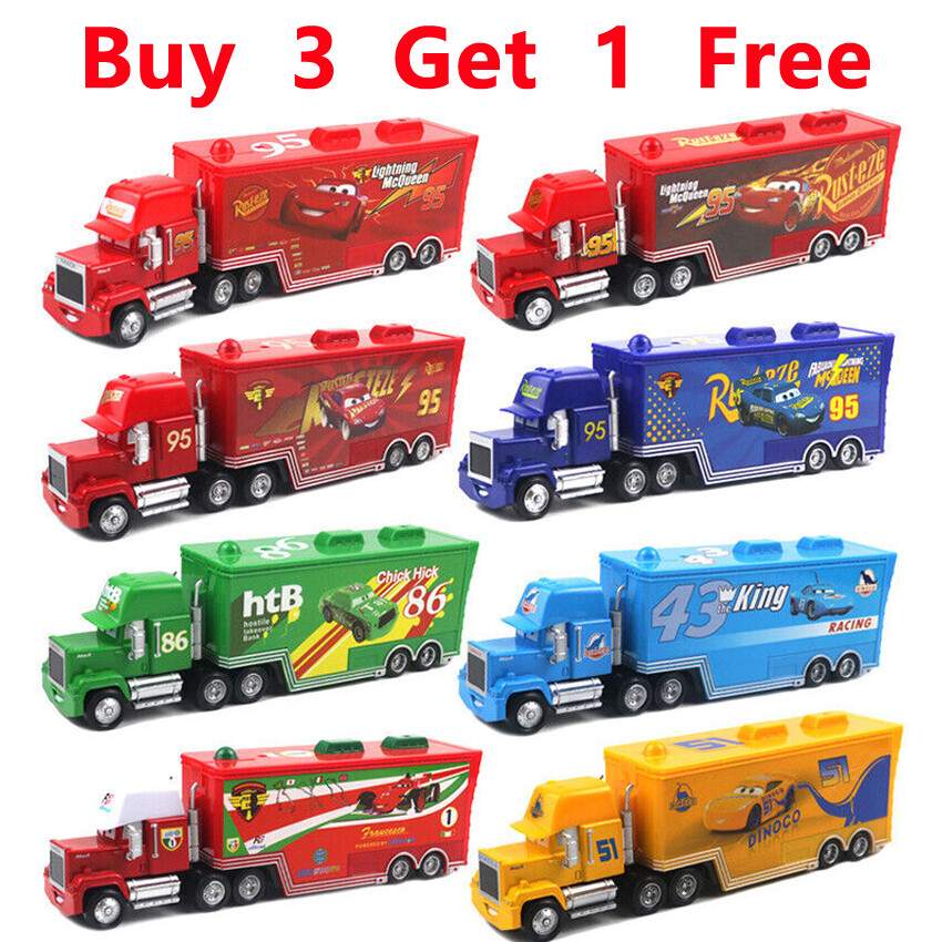 Mack Lightning McQueen King Cruz Container Hauler Disney Pixar Cars Truck Toys
