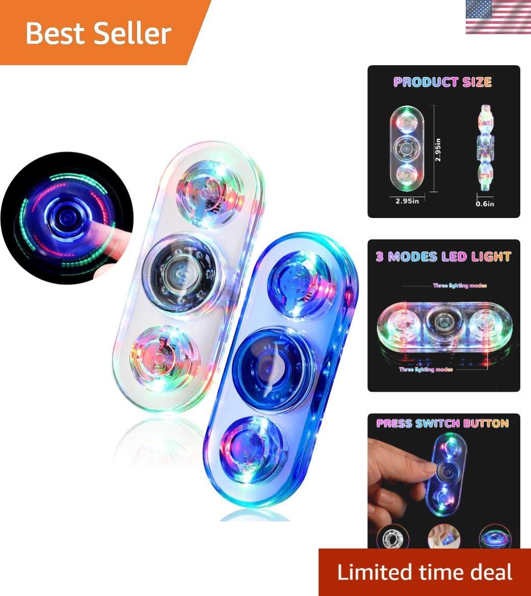 Light-Up Sensory Fidget Spinner Set for Stress Relief – Ideal for Kids & Adults