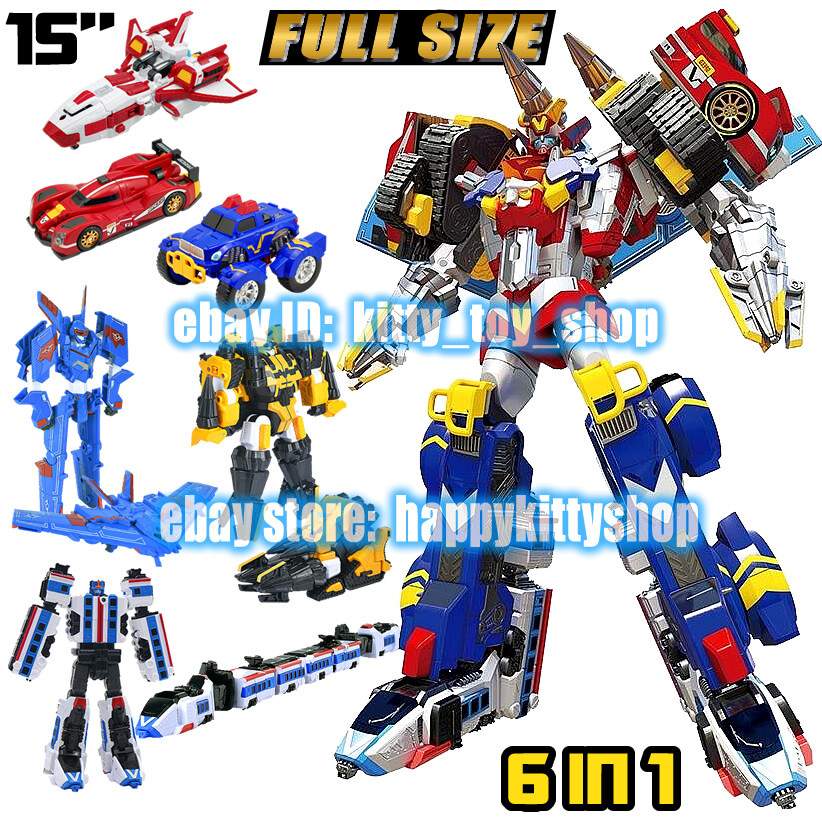 Tobot V Galaxy Detectives 15″ Master V Ultimate Figure Vehicle Combiner Robot