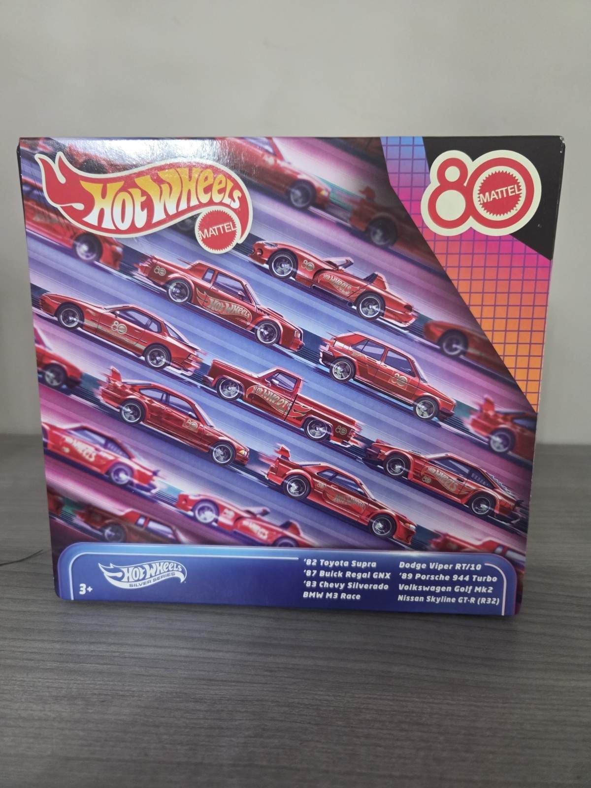 HOT WHEELS 2025 SILVER SERIES MATTEL 80th ANNIVERSARY BOX SET 8 PACK MINT CORNER