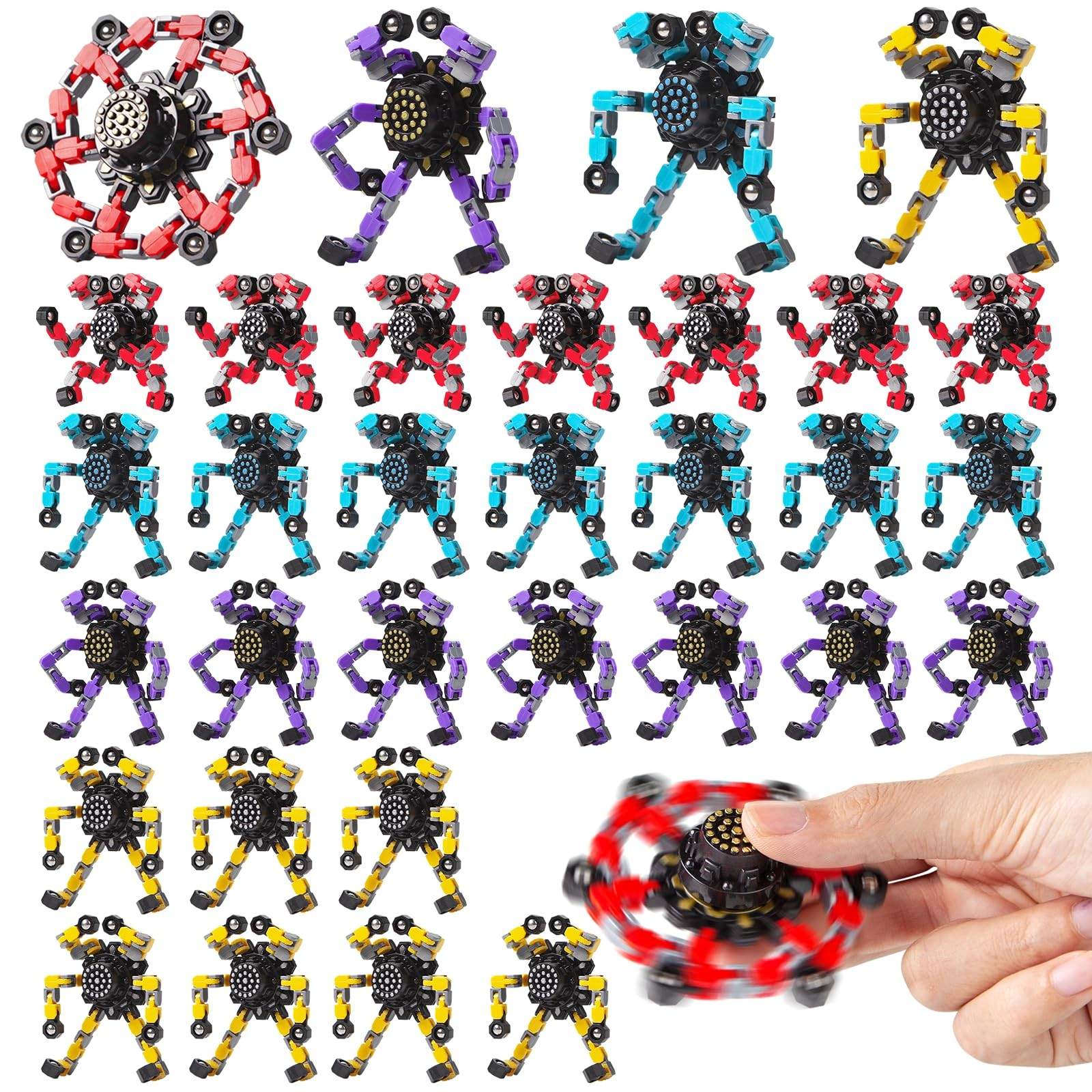 Transformable Fidget Spinners 32 Pcs for Stress Relief Sensory Toys  Party