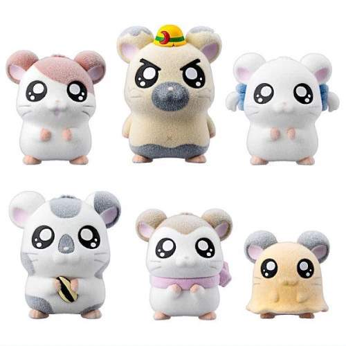 Hamtaro Flocked Doll Series Bandai 3-Inch Mini-Figure