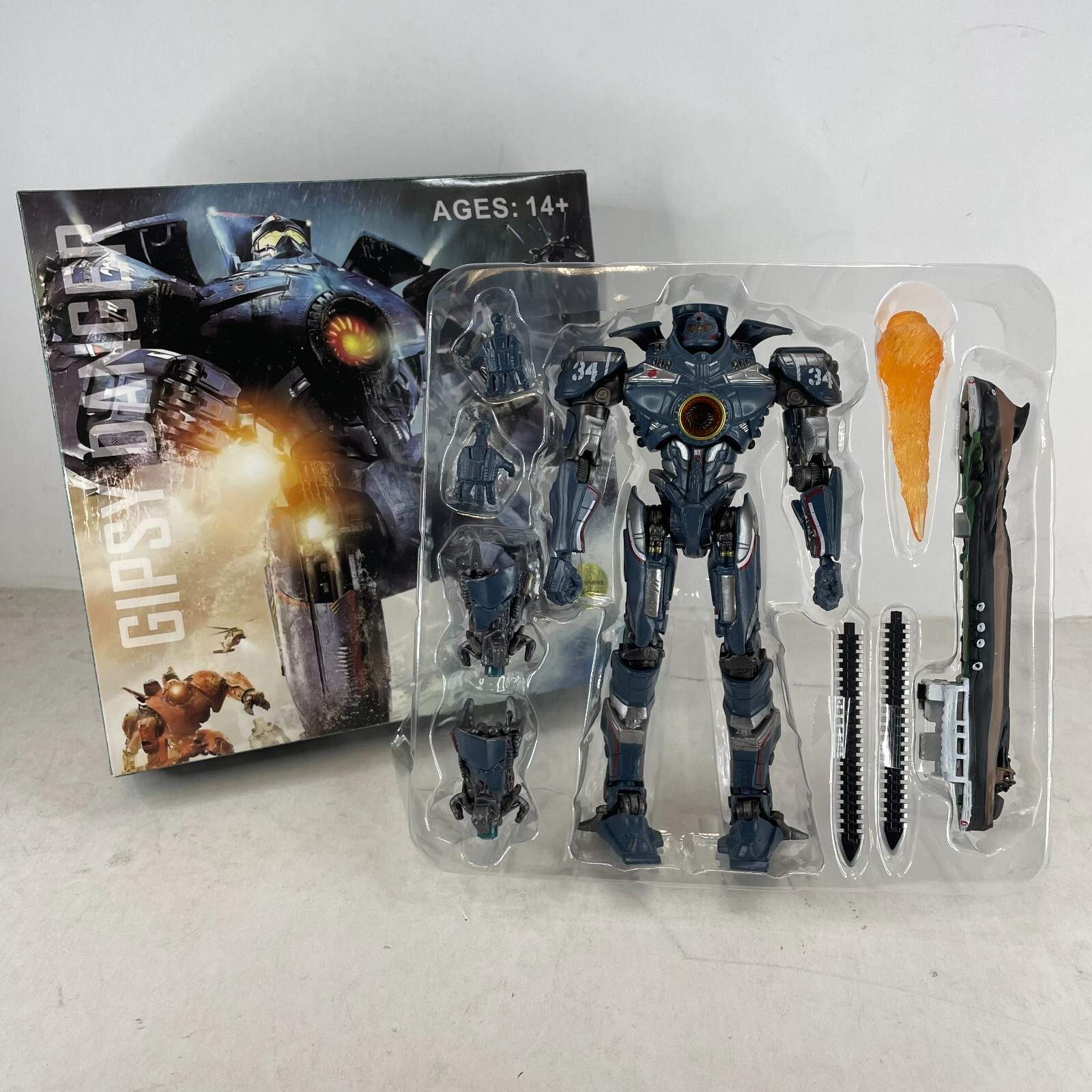 Gipsy Danger Jaeger Hong Kong Brawl 7″ Movable Action LED Figure Pacific Rim Toy