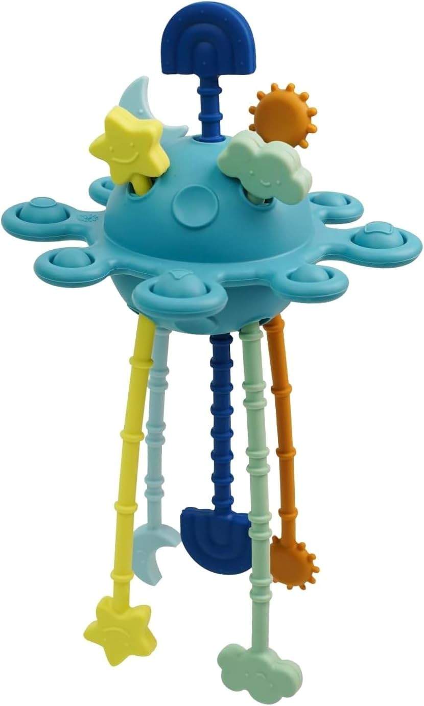 Montessori Pull String Sensory Toy for 6-12-18 Months Babies Teething Toys