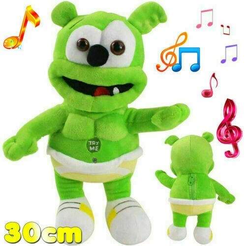 NEW Gummy Bear Plush Green Singing Bear Toy Christmas Celebration Props Toys