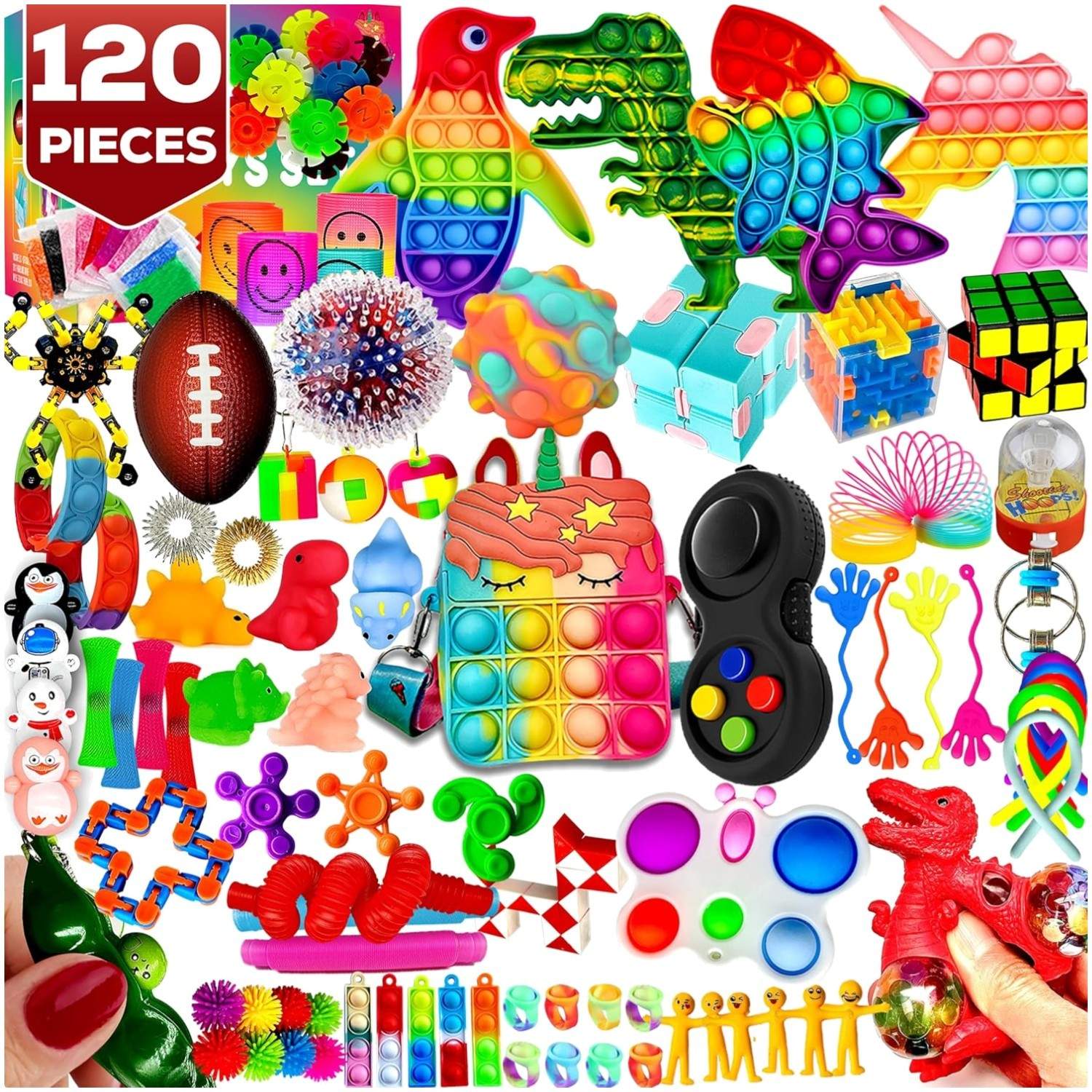 Ultimate 120-Pc Fidget Toys Collection – Perfect for Relaxation & Rewards