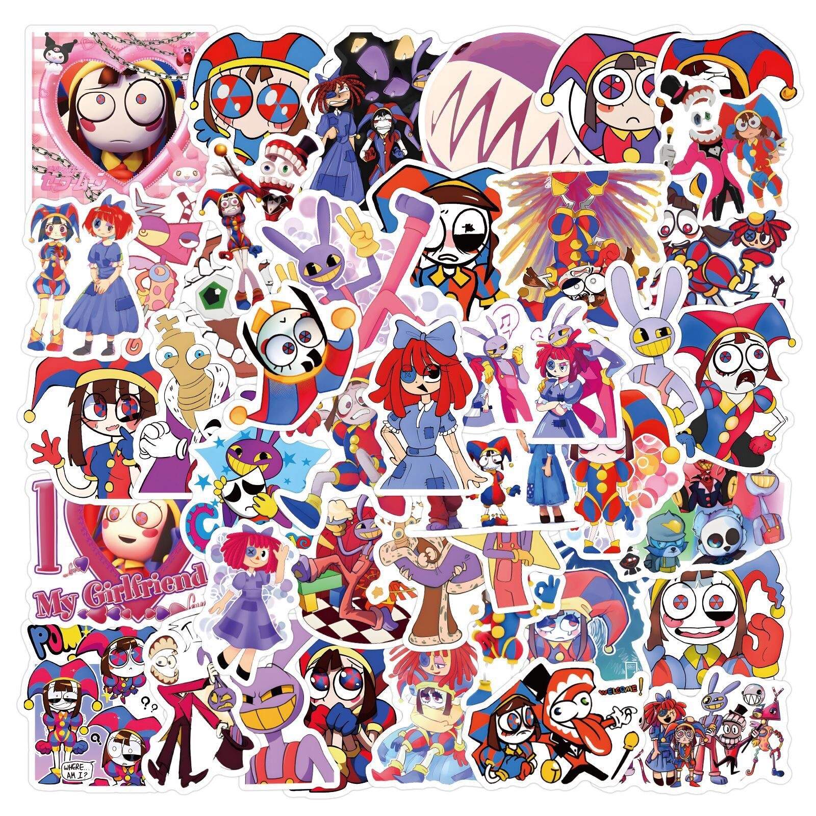 The Amazing Digital Circus mix stickers（10-100 pcs）- US seller，⚡️FAST SHIPPING