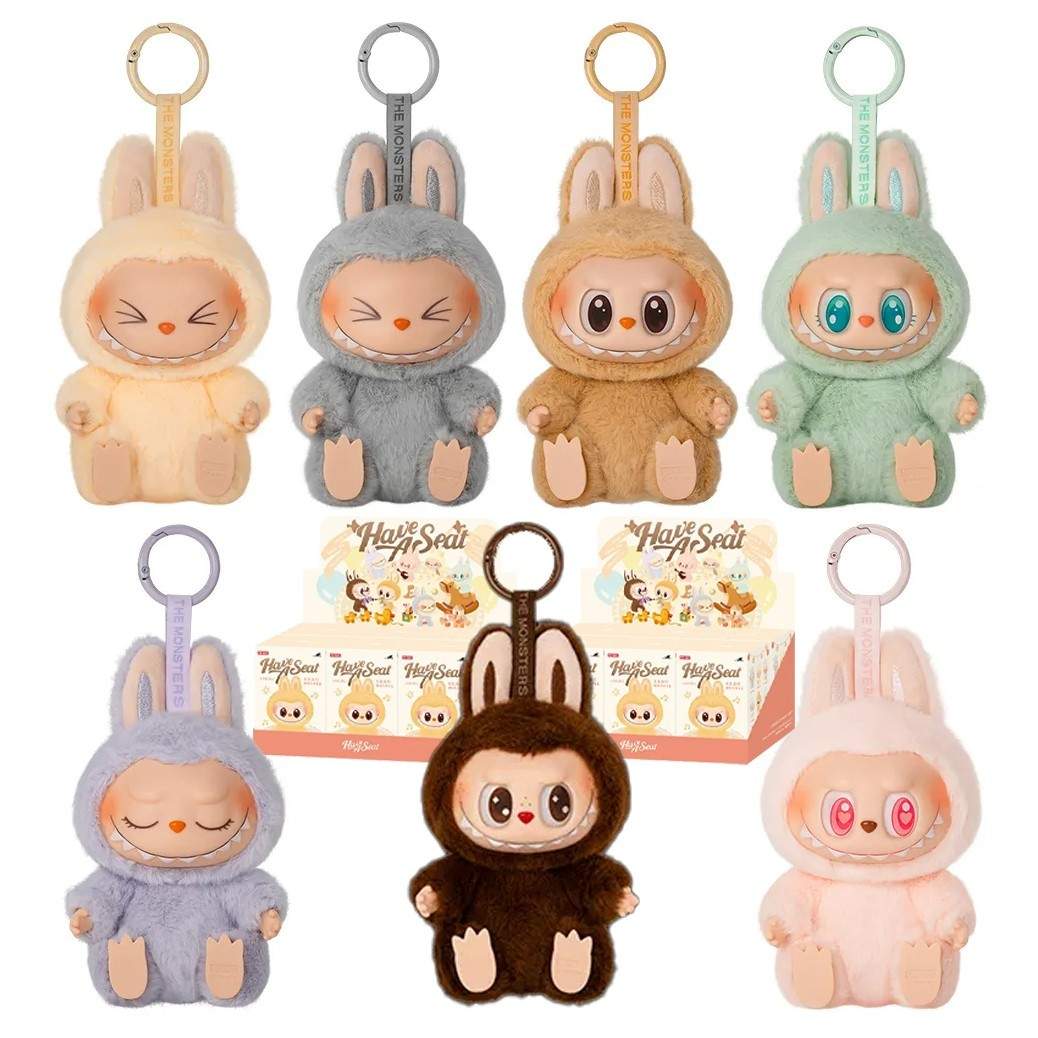 POP MART Labubu The Monsters Have A Seat Series Plush Figure Keychain Dolls