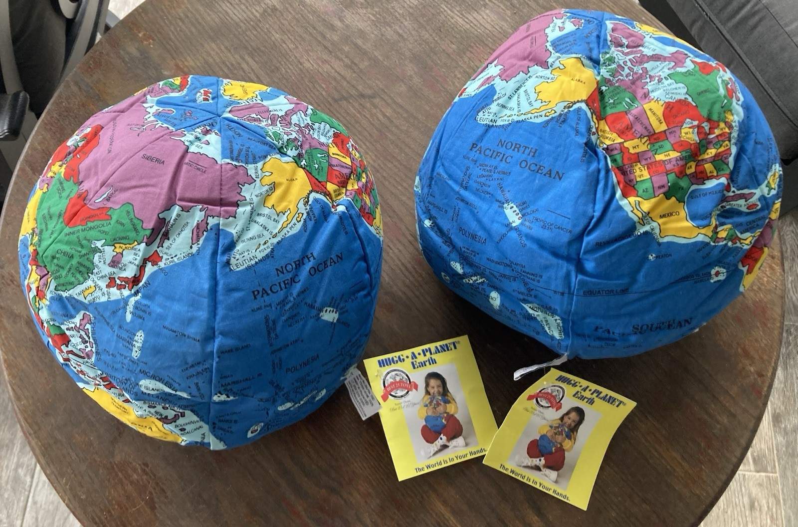 Hugg A Planet Globe Plush Earth World Educational Toy Pillow Classic Style