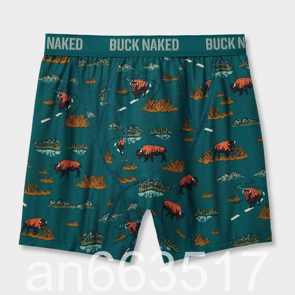 BEST PRICE!!! Men’s Buck Naked Pattern Boxer Briefs – Buy 3, Get 1 Free Random