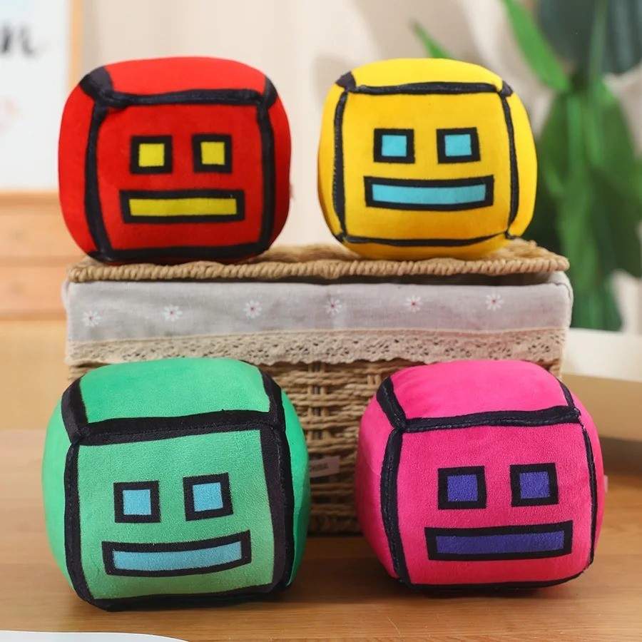 12CM Geometry Dash Plush Toy Soft And Cuddly Game Plush Doll Kids Birthday Gifts