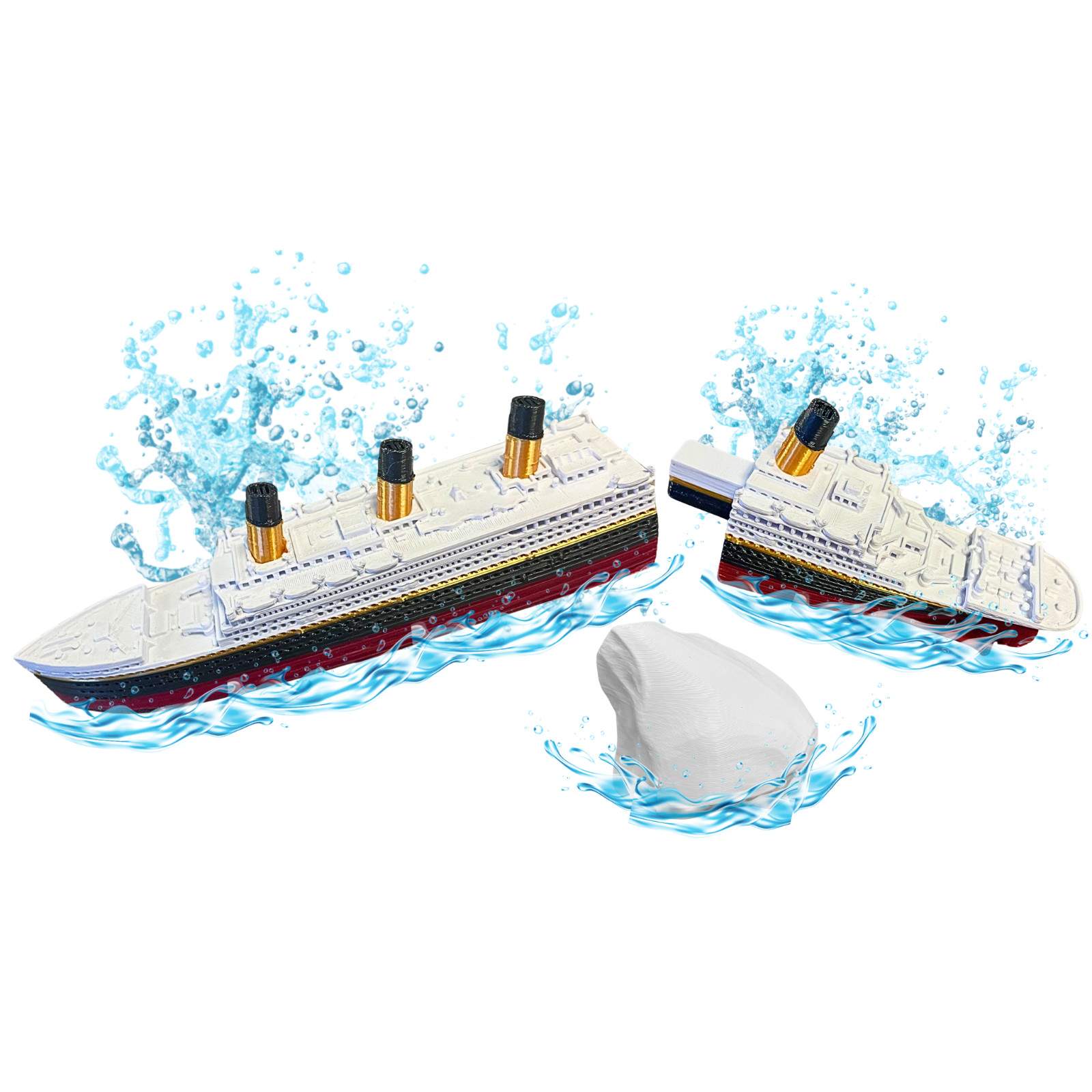 Split In Half Titanic Bath Boat And Pool Toy, Break In Half RMS Titanic Toys