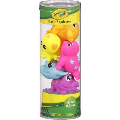5 PC BATHTIME SQUIRTERS ASSORTED | ANIMAL SQUIRT TOYS- by CRAYOLA