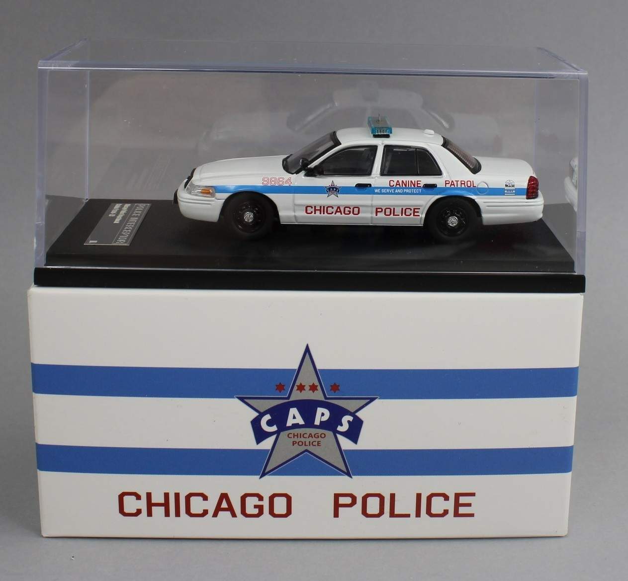 1:64 *ROLLIN DIECAST* Chicago Police FORD CROWN VICTORIA Canine Unit NIB