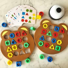 Kid Shape Matching Game Color Sensory Educational Toy Shape Quick Matching Board