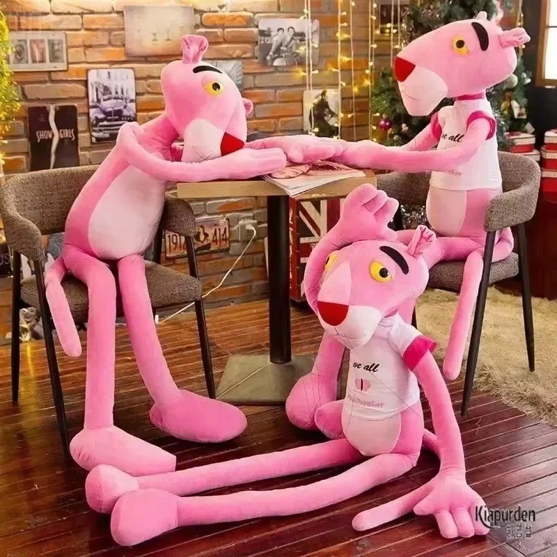 Cute Pink Panther Plush Toy Soft Cartoon Doll Pillow Gift for Kids Adults 60-180