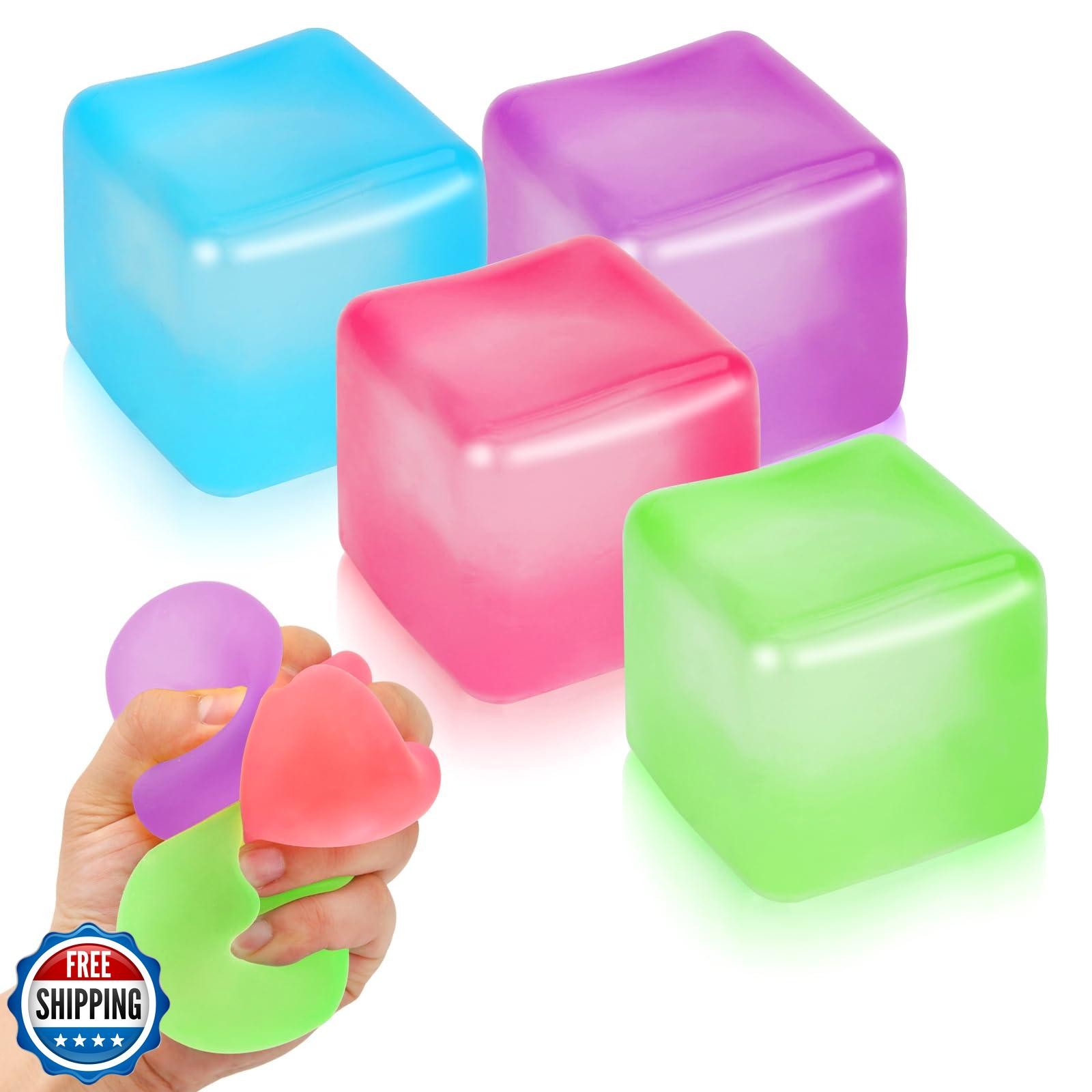4 Pack Stress Cube Sensory Fidget Toys for Anxiety Stress Relief,