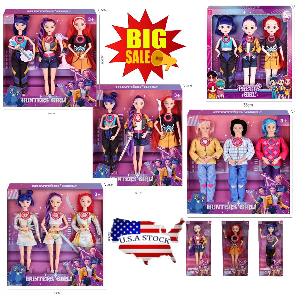 2026 Cosplay Kpop Demon Hunters Dolls Moveable Joint Collectible Figure 1/3PCS