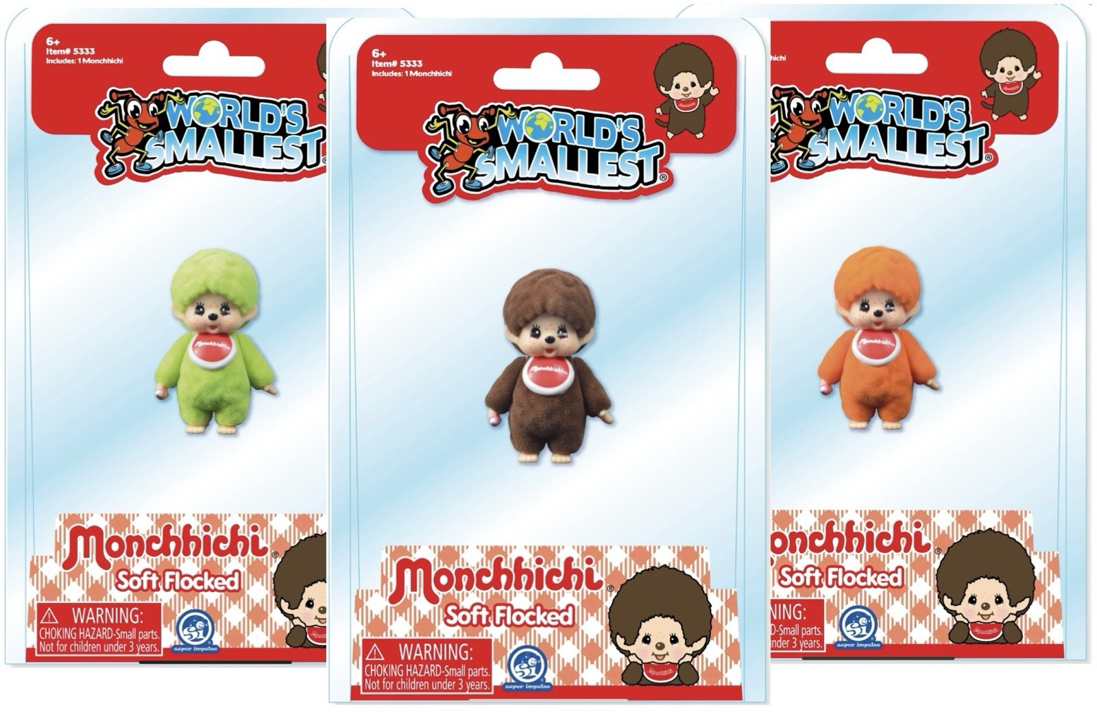 Worlds Smallest MONCHHICHI Baby Monkey Doll Anime Mini 2.25″ Figure Toy
