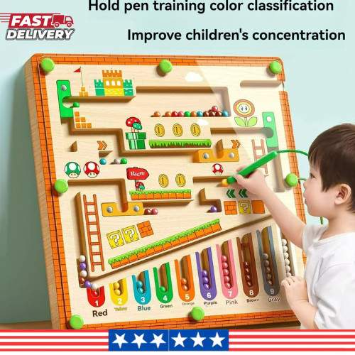Magnetic Maze Puzzle Toy for Kids 3+ Logic Thinking Early Learning Game