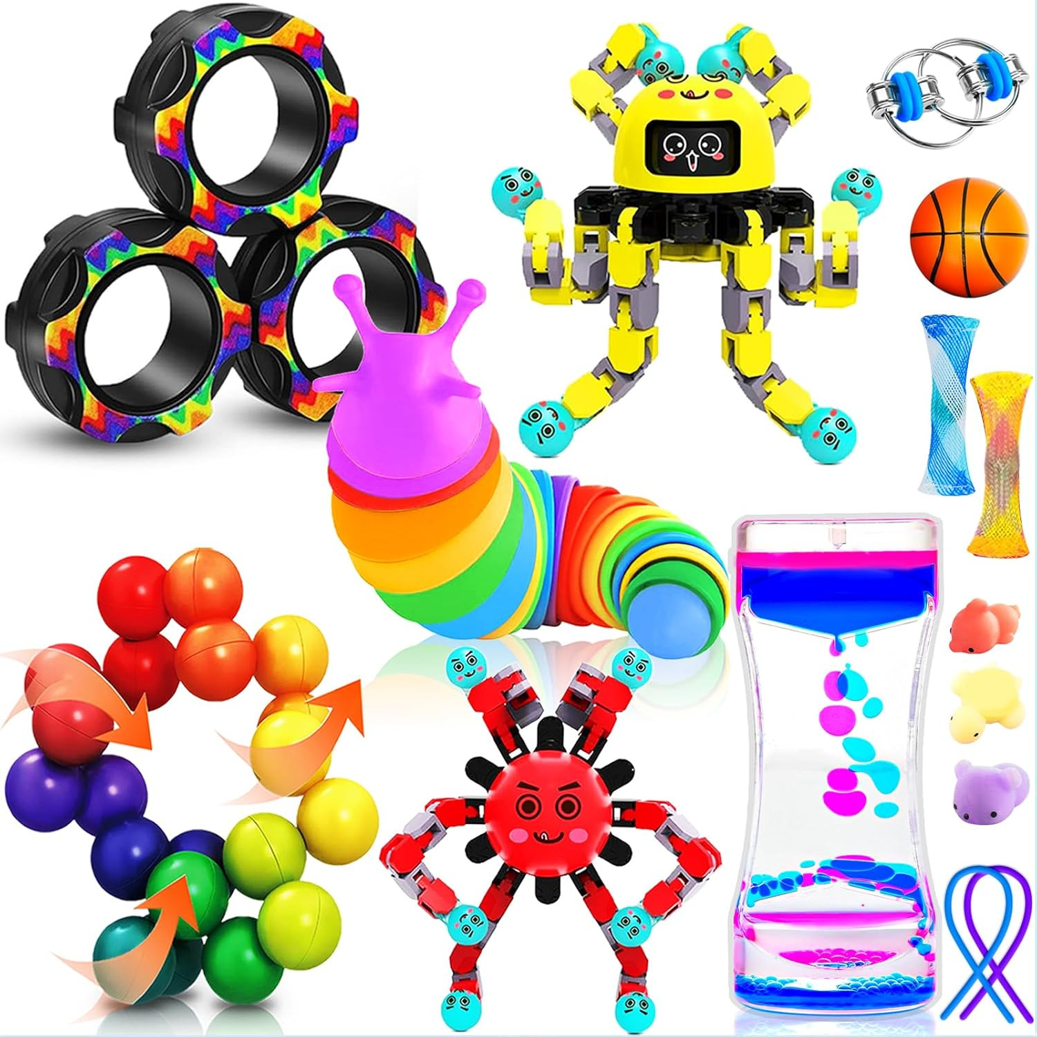 15Pc Fidget Toys Bulk Set for Kids Adults Stress Relief Sensory Classroom Gift