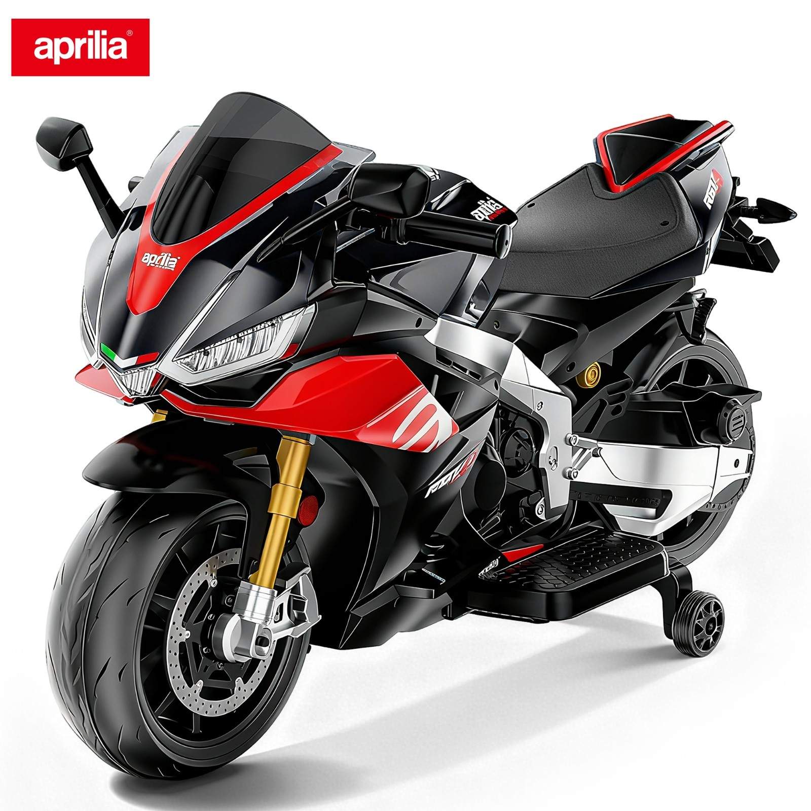 Aprilia 24V Kids Electric Motorcycle 10KMH Dirt Bike Ride on Motorbike LED Light