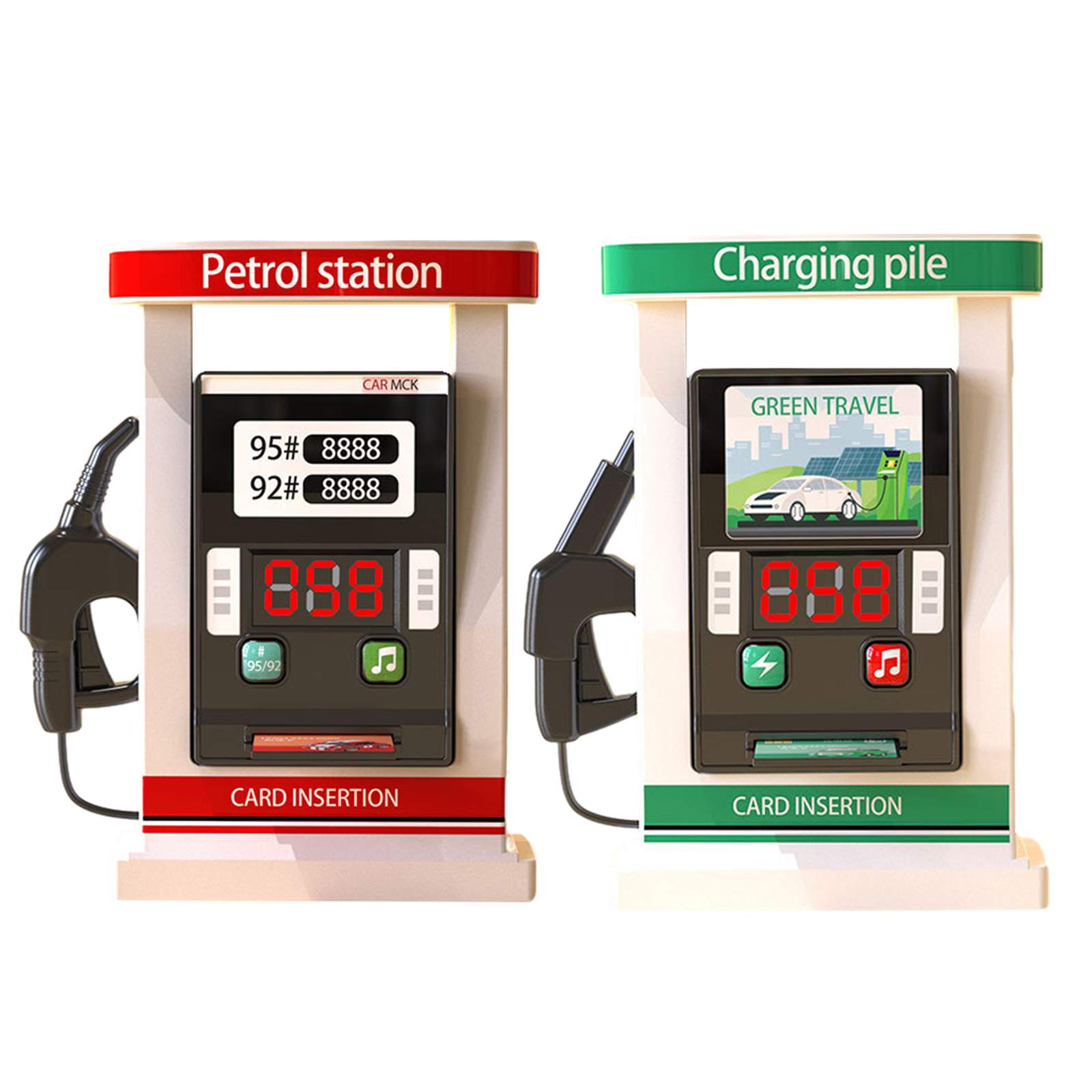 Kids Gas Station Toy Simulation Gas Pump Toy Automatic Gas Station Toy Gas Pump